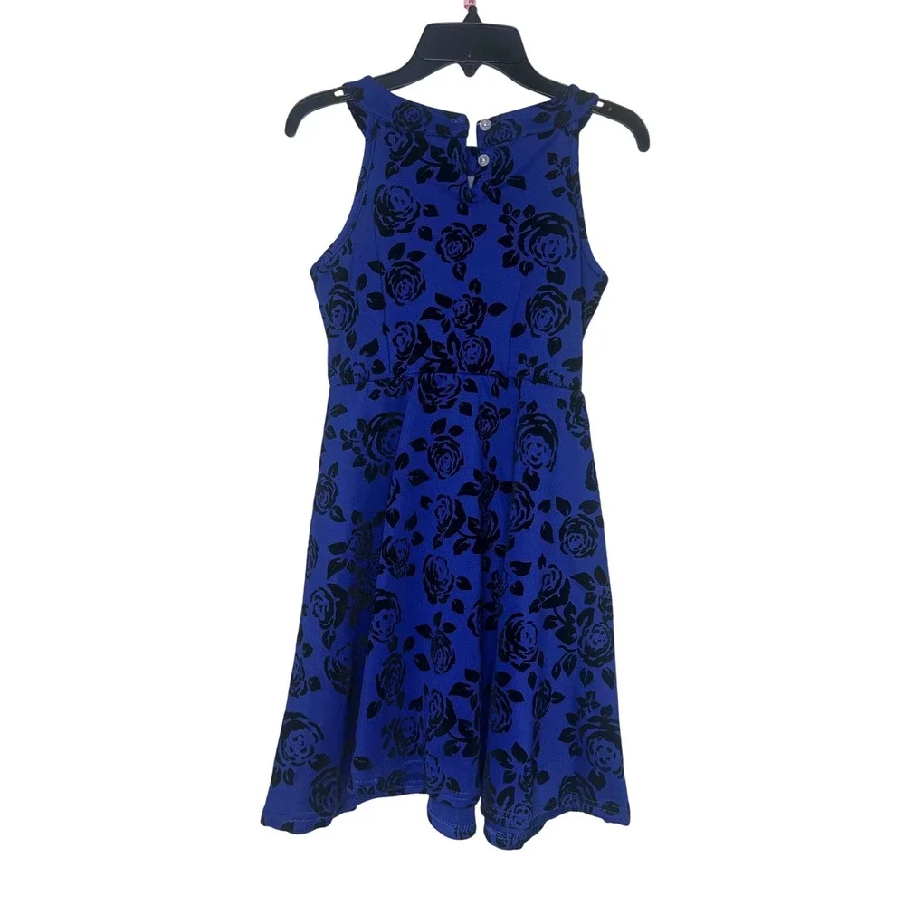 Blueberi‎ Boulevard Girls Faux Leather Moto Jacket And Floral Dress Set Size 10
